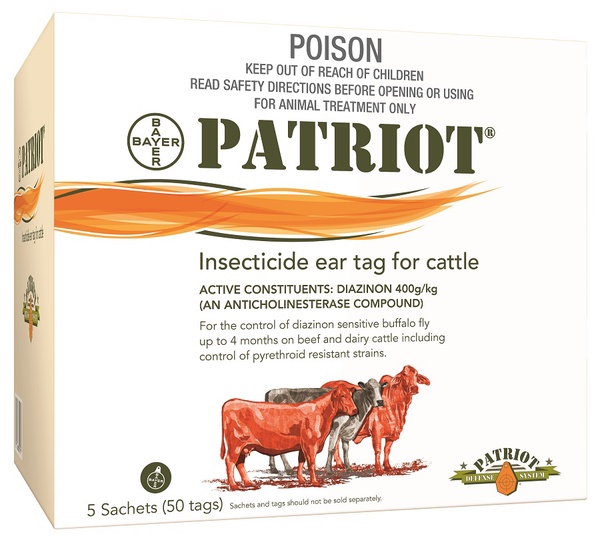 Buy Patriot Insecticidal ear tag for cattle 50 Tags Online