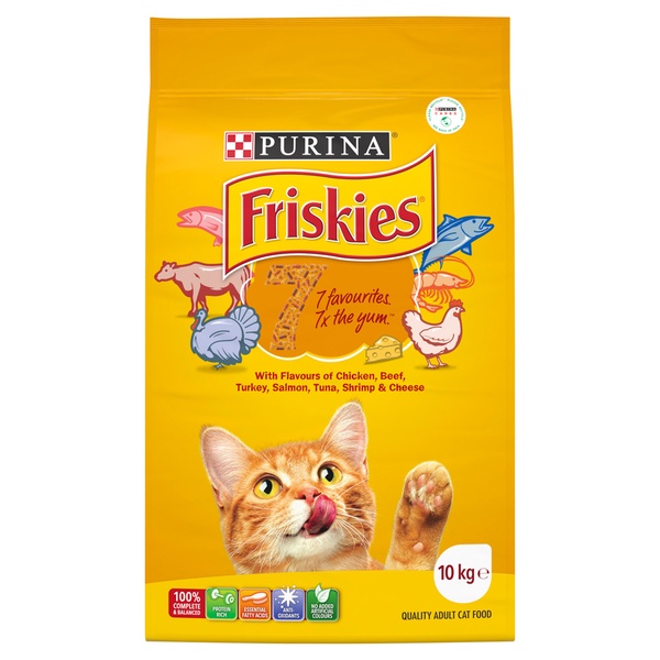 Buy Friskies Adult 7 Flavours 10kg Online Dry Cat Food AIRR